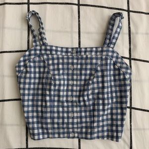 BRANDY MELVILLE GINGHAM TOP
